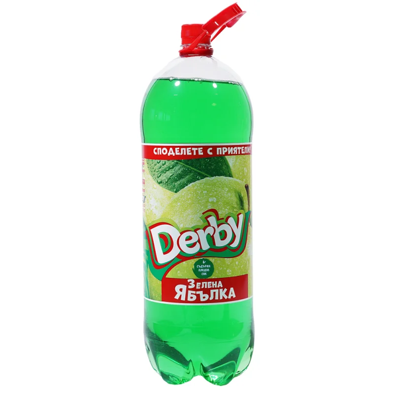 Derby Газирана безалкохолна напитка Ябълка 4 бр x 3 л - Derby