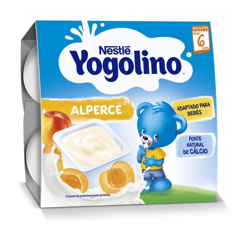 YOGOLINO Бебешки млечен десерт кайсия (4 бр х 100 г) 400 г - YOGOLINO