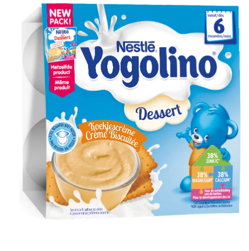 YOGOLINO Бебешки млечен десерт бисквита (4 бр х 100 г) 400 г - YOGOLINO