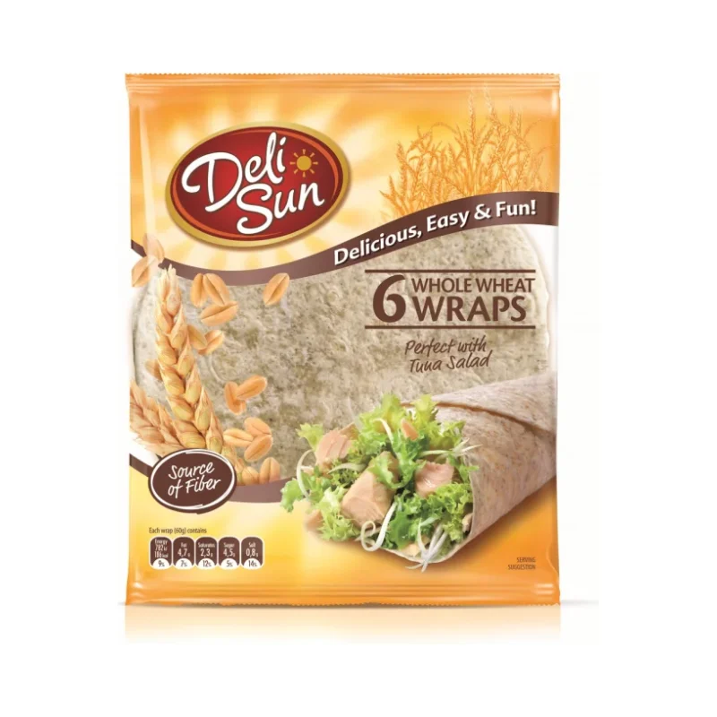 Deli Sun Пълнозърнести тортила питки 23,5см 6х60г 360г - Deli Sun