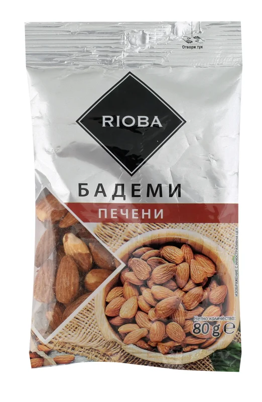 RIOBA Бадеми печени 80г - RIOBA