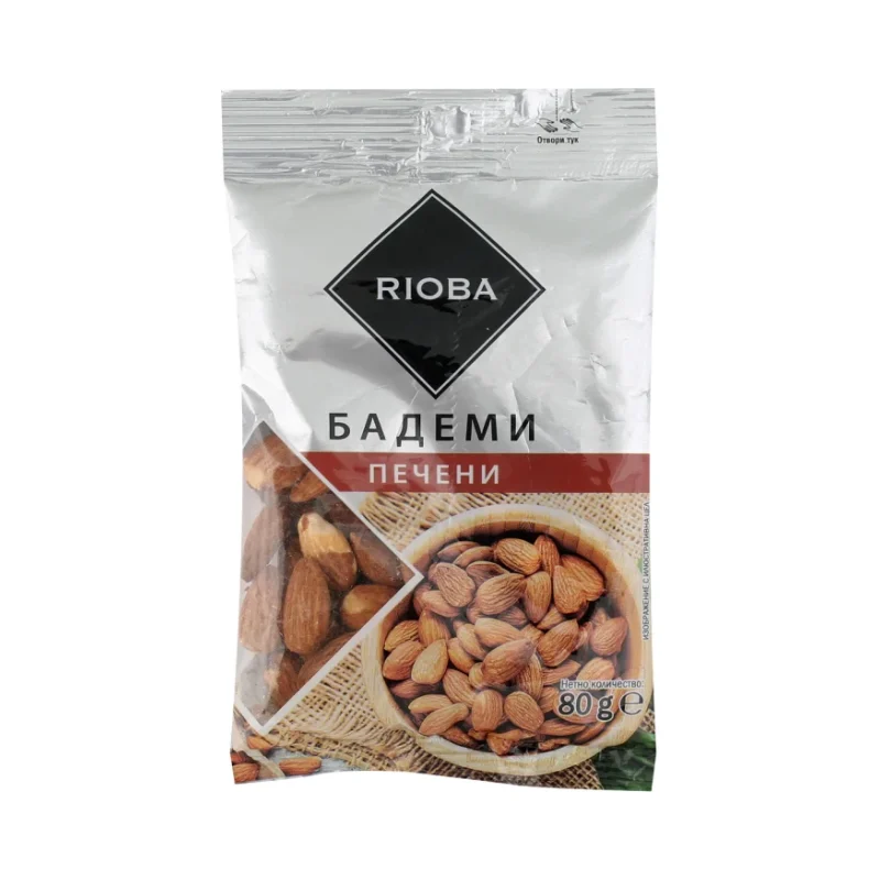 RIOBA Бадеми печени 80г - RIOBA