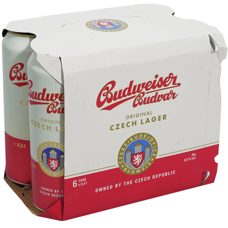 BUDWEISER Бира кен 6 бр х 500 мл - BUDWEISER