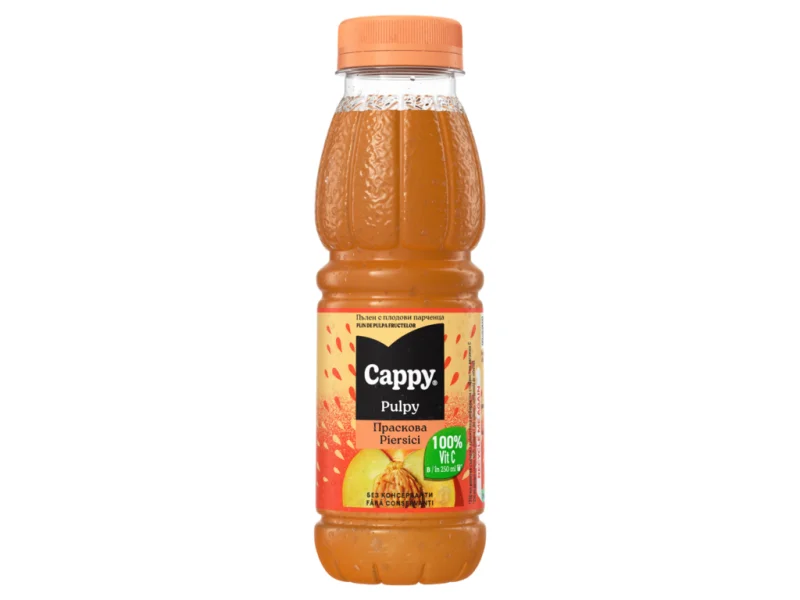 Cappy PULPY Плодова напитка пълпи праскова 330мл - Cappy