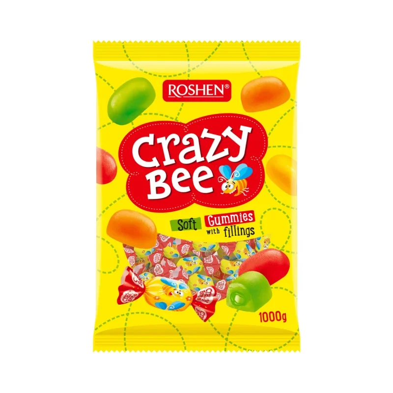 ROSHEN Бонбони желирани крейзи би фрути 1кг - ROSHEN