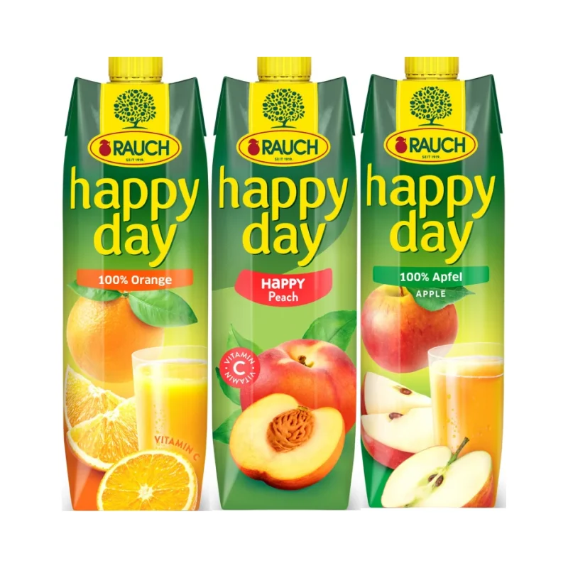RAUCH happy day Портокал, ябълка и праскова 3 бр x 1 л - Rauch