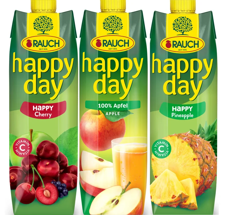 RAUCH happy day Вишна, ябълка и ананас 3 бр x 1 л - RAUCH