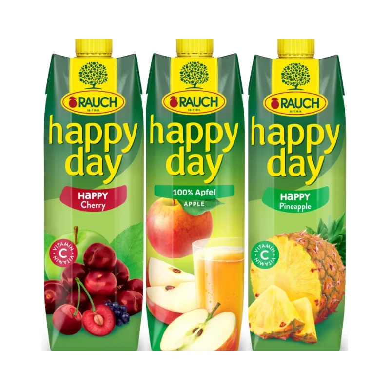 RAUCH happy day Вишна, ябълка и ананас 3 бр x 1 л - Rauch