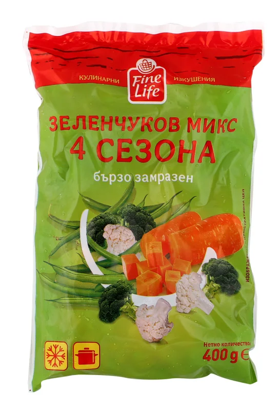 Fine Life Зеленчуков микс четири сезона замразен 400 г - Fine Life