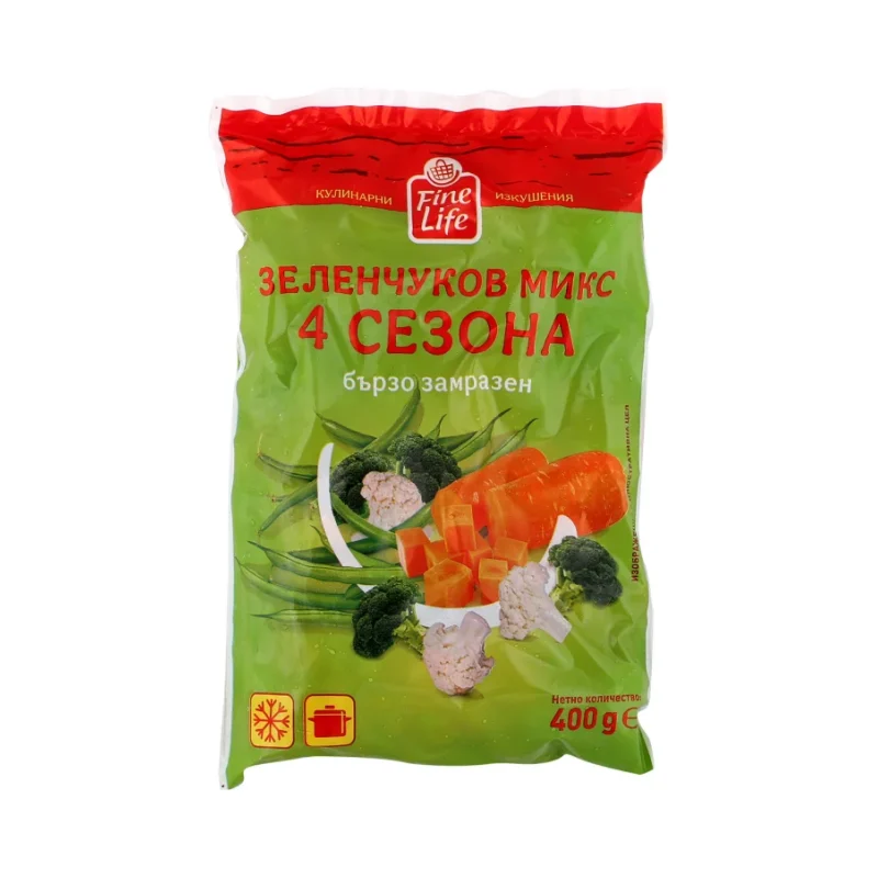 Fine Life Зеленчуков микс четири сезона замразен 400 г - Fine Life