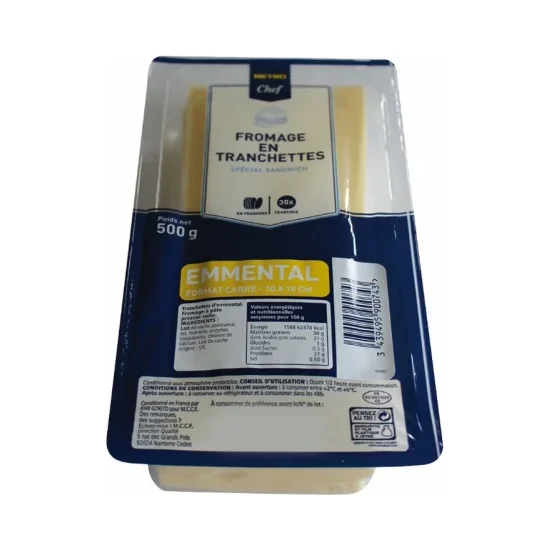 METRO Chef Ементал слайс 10х10см 500г - METRO Chef