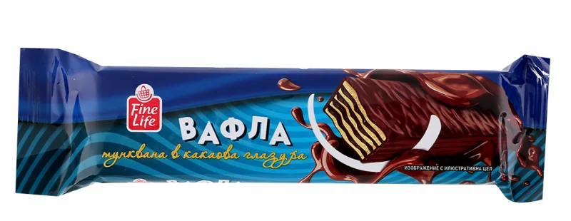 Fine Life Тунквана вафла с какаова глазура 56 бр 50 г