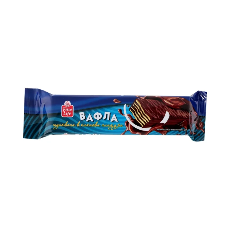 Fine Life Тунквана вафла с какаова глазура 56 бр 50 г - Fine Life