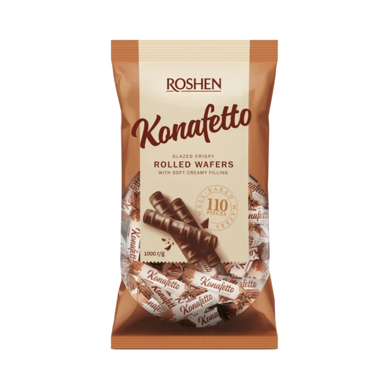 Konafetto Вафлени пурички Bianco 1 кг - Konafetto