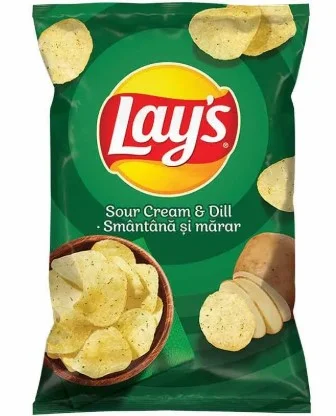 LAY'S Картофен чипс с вкус на сметана и копър 170г - LAY'S