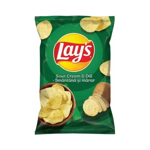 LAY'S Картофен чипс с вкус на сметана и копър 170г - Lay's