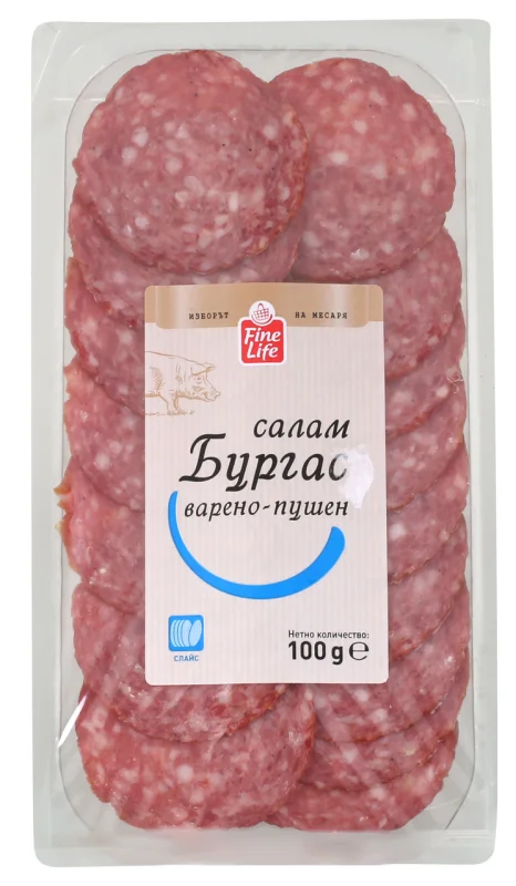 Fine Life Салам Бургас слайс 100г