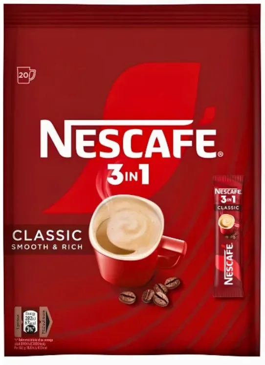 NESCAFE Кафе 3 в 1 Classic плик ( 20 х 15,5 г ) 310 г - NESCAFÉ