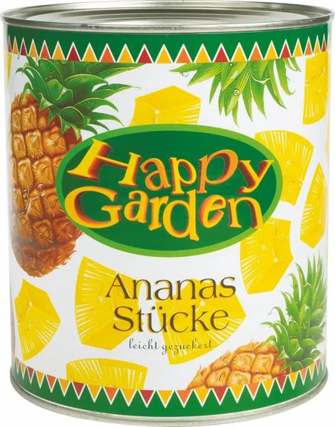 Happy Garden Ананас на шайби 830г - Happy Garden
