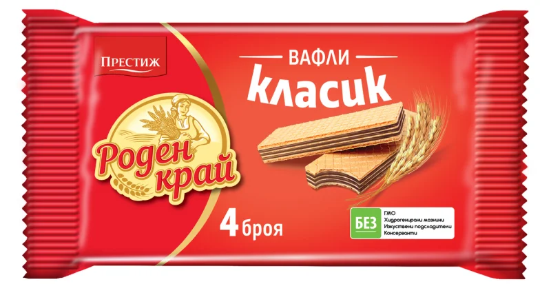 РОДЕН КРАЙ Вафли нетунквани 4 бр, 100г