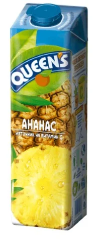 QUEEN'S Нектар ананас 50 % кш 6 бр x 1 л / 6000 мл - QUEEN'S