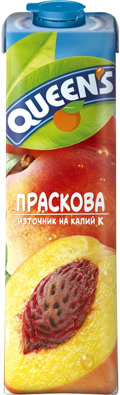 QUEEN'S Нектар праскова 50 % кш 6 бр x 1 л / 6000 мл