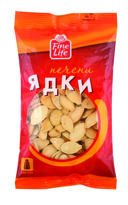 Fine Life Тиквени семки печени небелени 80г - Fine Life