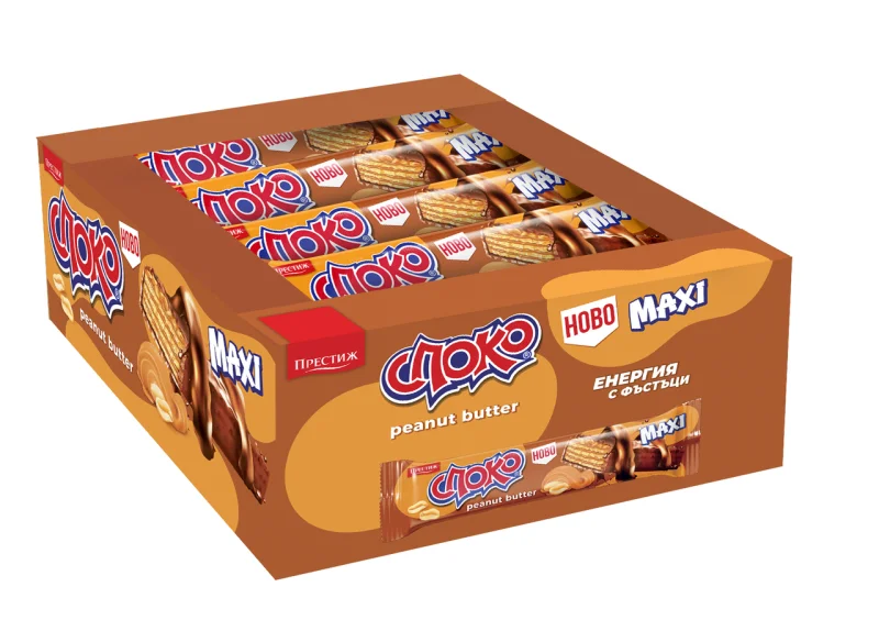 СПОКО Вафла тунквана с фъстъчено масло Maxi ( 30 x 49 г ) 1470 г
