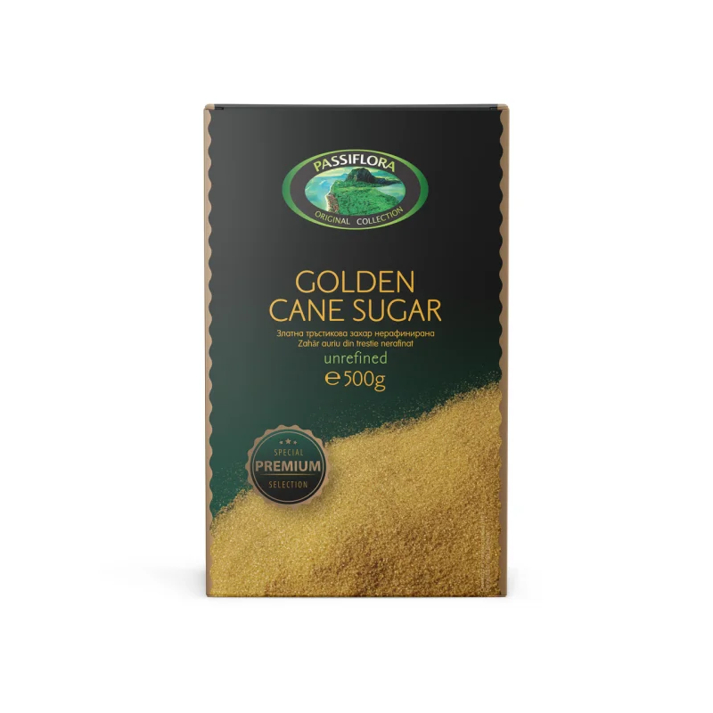 PASSIFLORA Тръстикова захар Gold 500г - PASSIFLORA