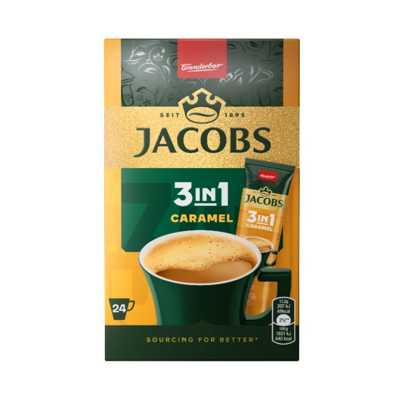 JACOBS 3 в 1 Карамел Кутия ( 24 х 11,2 г ) 269 г - JACOBS