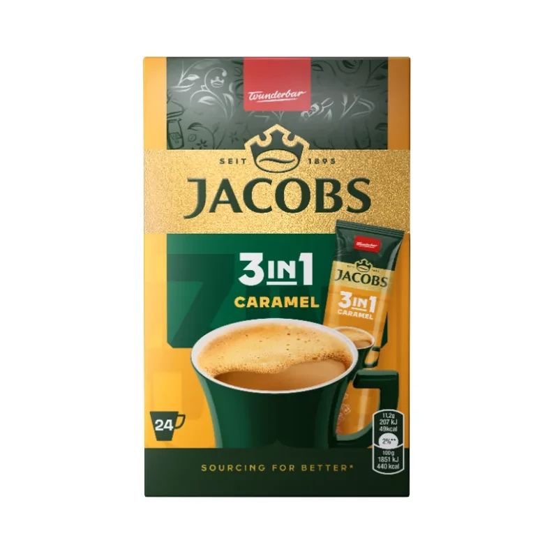 JACOBS 3 в 1 Карамел Кутия ( 24 х 11,2 г ) 269 г - JACOBS