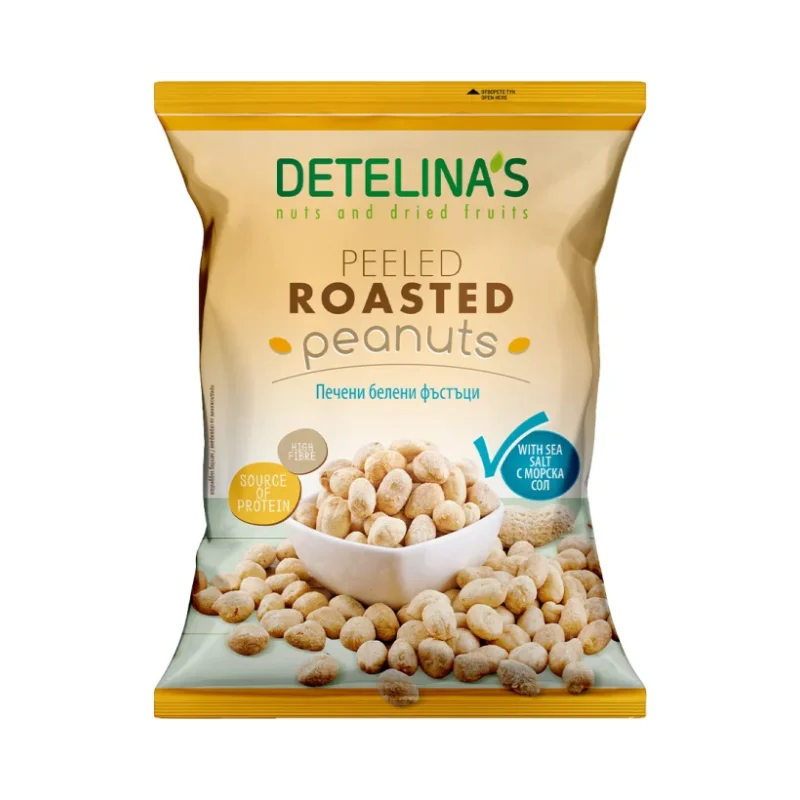 ДЕТЕЛИНА Фъстъци печени белени 350г