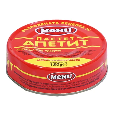 MENU Пастет апетит 180 г