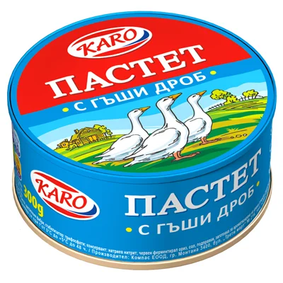 KARO Пастет с гъши дроб 300г - KARO