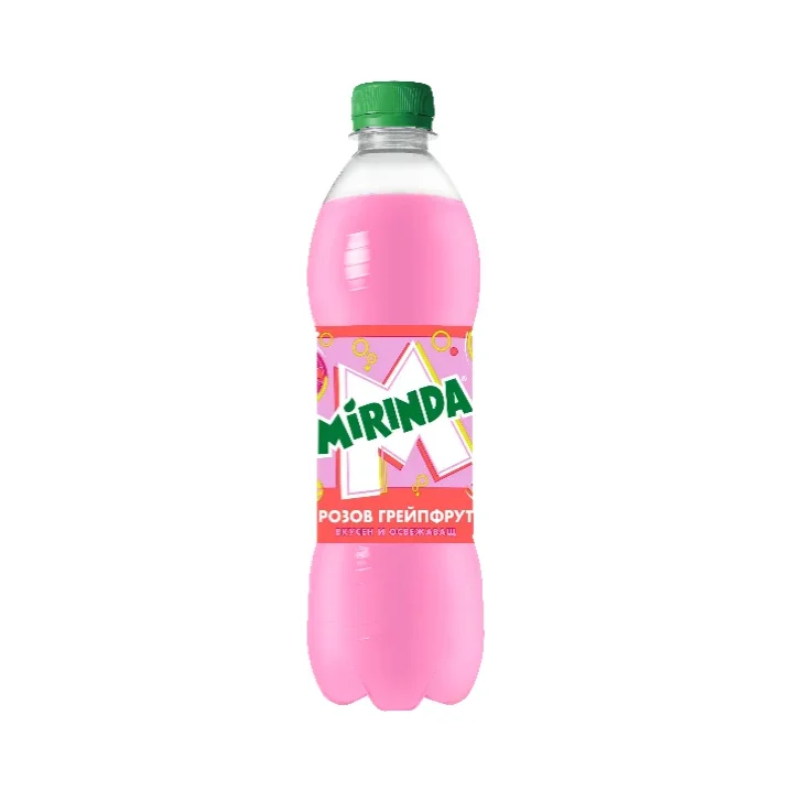 MiRiNDA Газинара безалкохолна напитка розов грейпфрут 12 бр 500 мл - Mirinda