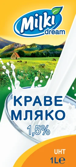 Milki dream Мляко UHT 1,5 % 1 л - Milki dream