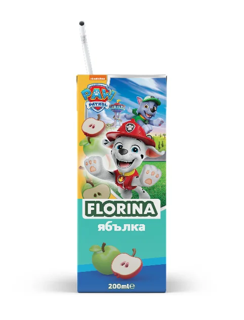 FLORINA Плодова напитка ябълка ( 3 бр х 200 мл ) 600 мл - FLORINA