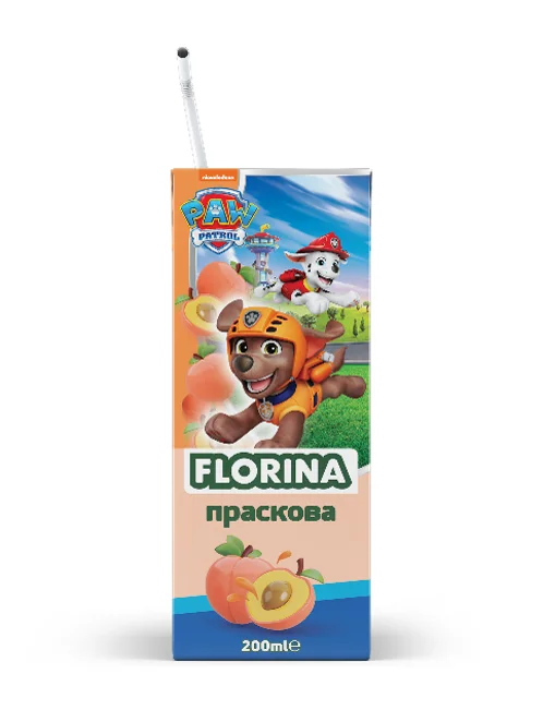 FLORINA Плодова напитка праскова ( 3 бр х 200 мл ) 600 мл - FLORINA