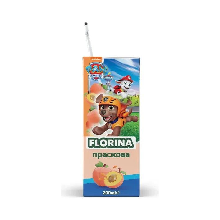 FLORINA Плодова напитка праскова ( 3 бр х 200 мл ) 600 мл