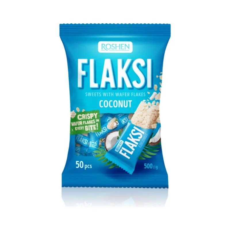 ROSHEN FLAKSI Бонбони кокос 500 г - ROSHEN