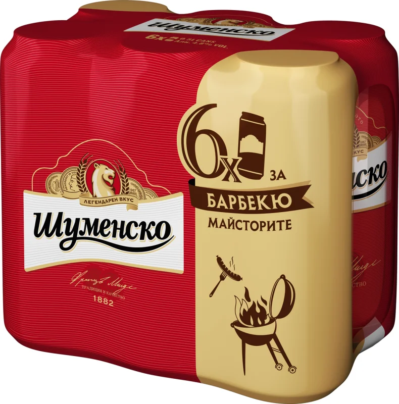 Шуменско Бира в кен 4,8% 6 x 0,500 л - Шуменско