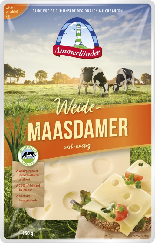 Ammerlander Маасдамер слайс 150 гр - Ammerländer