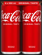 Coca-Cola Кола кен 4 бр x 0,330 л - Coca-Cola