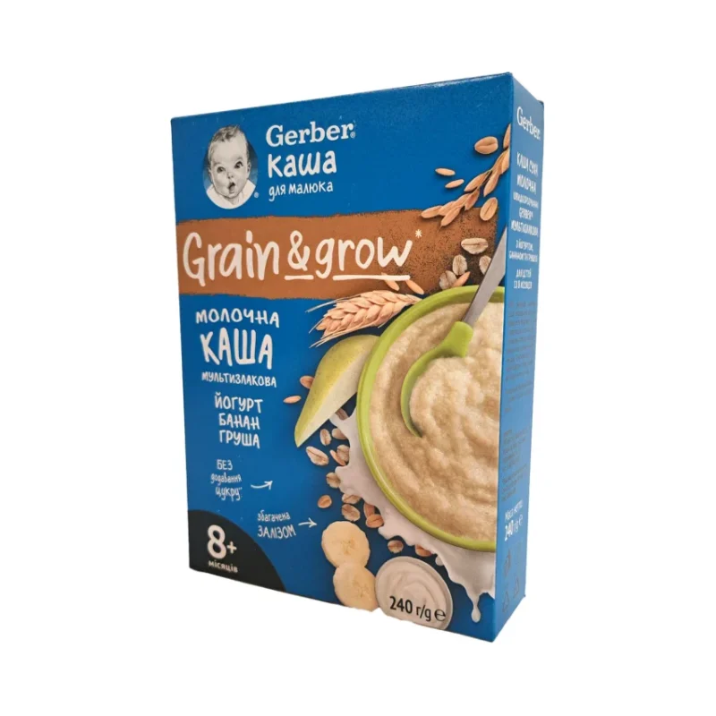 Gerber Каша зърнена с йогурт банан и круша 240 г