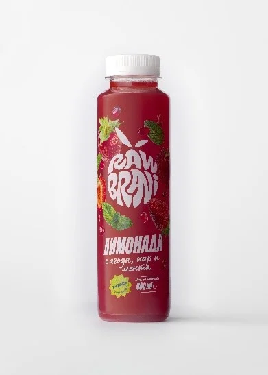 RAW BRANI Лимонада ягода, нар и мента 400 мл - RAW BRANI