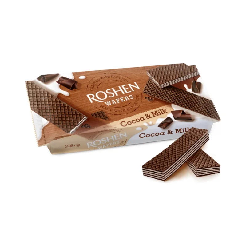 ROSHEN Вафли с какао/мляко 216 г - ROSHEN