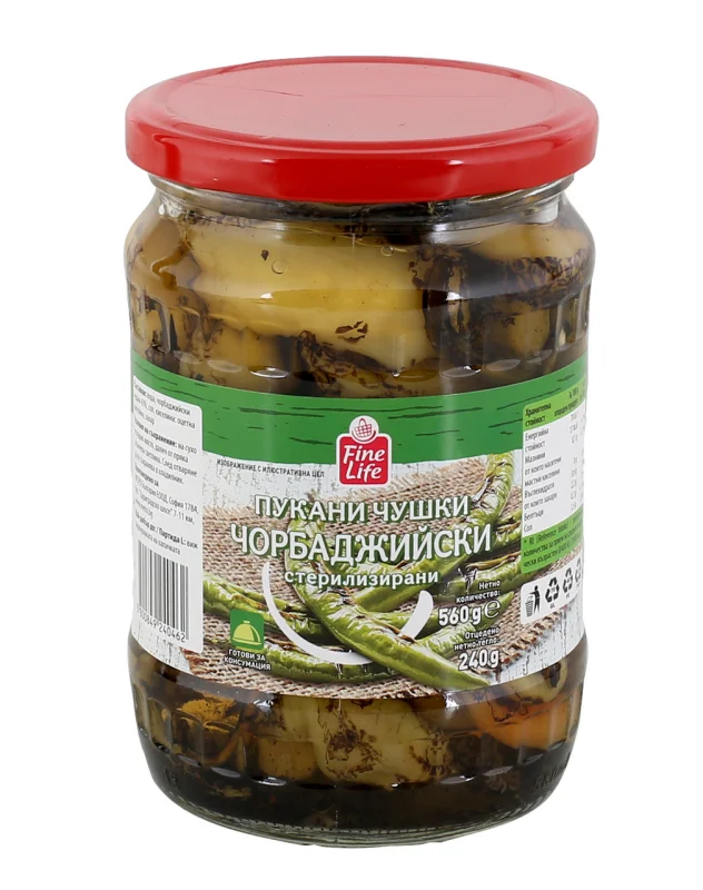 Fine Life Пукани чорбаджийски чушки 560 г - Fine Life