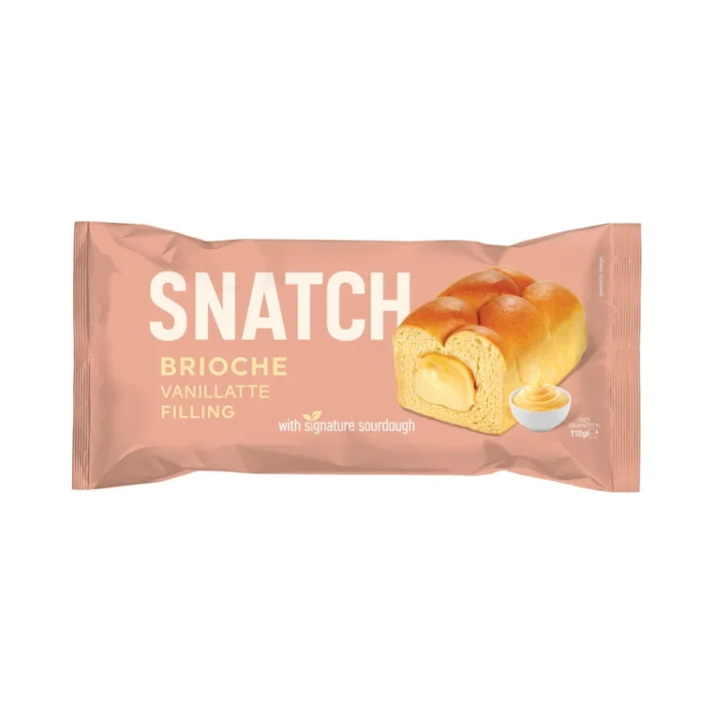 SNATCH Кифла бриош с пълнеж ванила-лате 110 г - SNATCH