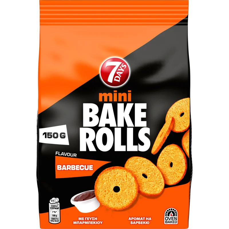 BAKE ROLLS Бейк ролс мини барбекю 150 г - BAKE ROLLS