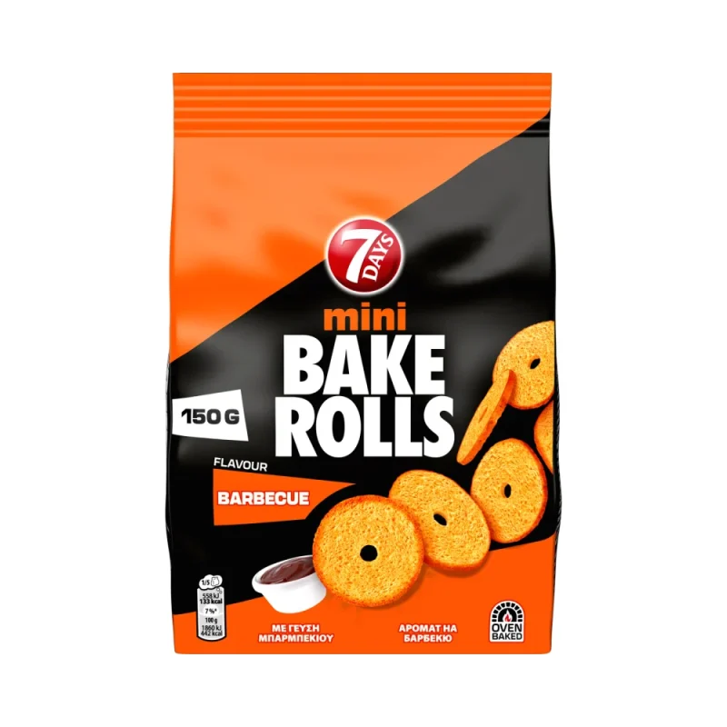 BAKE ROLLS Бейк ролс мини барбекю 150 г - BAKE ROLLS